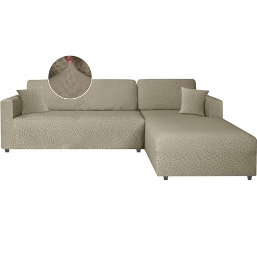 Ystyle Funda Sofa Chaise Longue Ajustables Izquierdo Derecho, Cubre Sofa Chaise Longue, 2 Piezas...