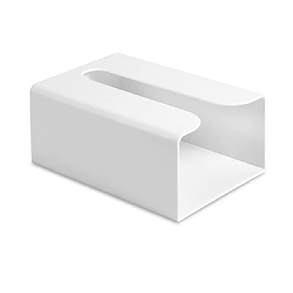 Tissue-Box-Abdeckung, selbstklebend, an der Wand montiert, Kosmetiktuch-Box, Serviettenhalter, Spender Papier Servietten Organizer für Tisch, nach Oben oder unten, unbedeckte Seite(Weiß)
