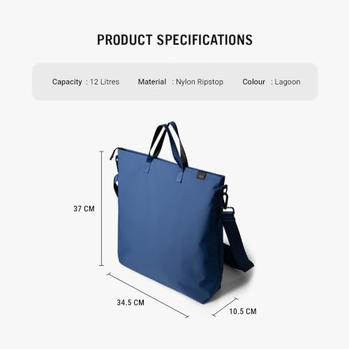 Image of DailyObjects Pivot Top Handle Tote Bag for Girls and Women|Fits 13 /14 inch Laptop /Macbook Pro /Air|Lightweight| Stylish Bag| For Office /Daily Use /Travel|Organisational Pocket|Ladies Shoulder Bag