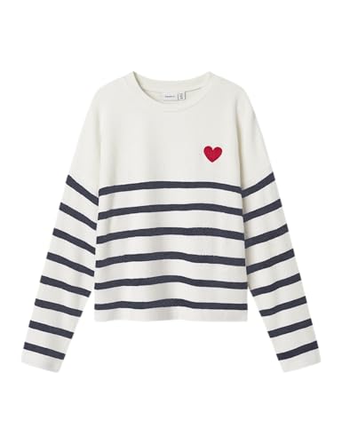 Name IT Mädchen Nkfline Ls Knit Ps Noos, Dark Sapphire, 146-152 EU