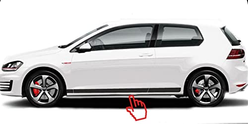 Bandes adhésives sport blanc satin pour voitures 3 et 5 portes