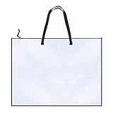 DUZEPA Kunstportfolio-Tasche, 19 x 25 Zoll Kunsttasche, durchsichtiger A2-Ordner, A2-Ordner für Kunstwerke mit Griff und Reißverschluss für Gemälde, Hausaufgaben, Aktenaufbewahrung