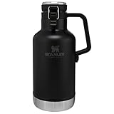 Stanley Classic Vacuum Growler, 0.4 gal (1.9 L), Matte Black, Ice Container, Carbonated Drinks, Beer, Cold Retention, Camping, Dishwasher Safe, Authentic Japanese Product