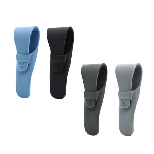 MALUGOGO 4個 ポータブルシリコン剃刀保護ケース 軽量コンパクト設計 ラッチバックル付き 旅行や日常収納用 メンズ用トラベルシェーバーカバ