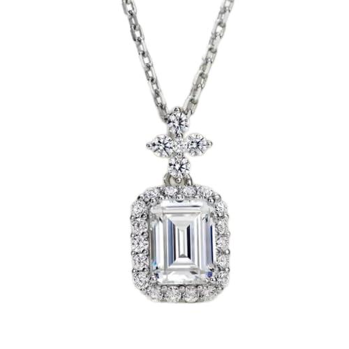 Collier en argent Sterling 925 Moissanite, sublimez votre style au bureau ou en soirée