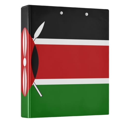 Classeur à anneaux rigide 3,8 cm imprimé Kenya avec pince porte-bloc lot de 2
