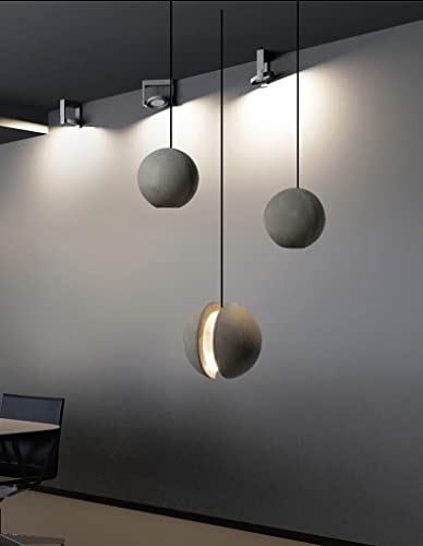 Chandelier LED Bote mini globe en ciment pour plafond