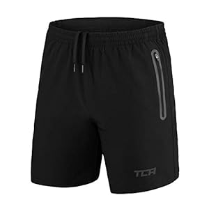 TCA Men’s Elite Tech Lightweight Running or Gym Training Shorts with Zip Pockets