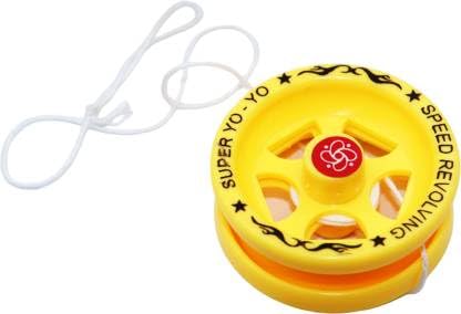 Asian Portable Plastic High Speed Glossy Yo-Yo Bearing and String for Kids Pack of 1 (Multicolor)