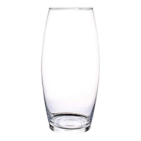 KnikGlass Clear Glass Vase for Water Plants or Flowers Home Decoration (Small(4"x8"), C(Bulging vase)) Cover