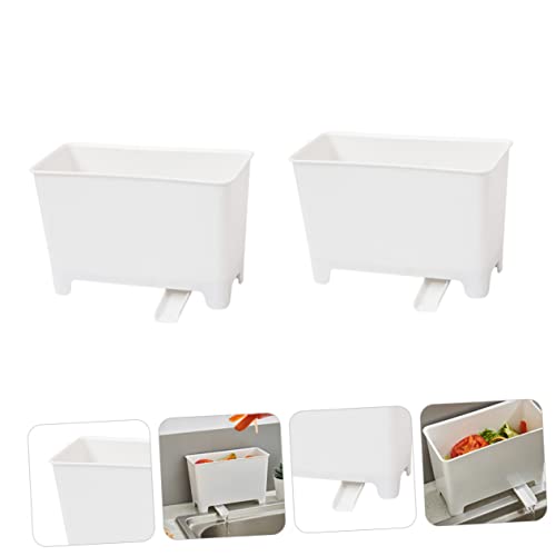 Caneca de basura rectangular blanca para cocina 2 pcs miniatura 6