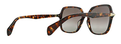 Rag & Bone 1048/G/S Sunglasses - Dark Havana Brown Gradient Square 55mm New & Authentic4