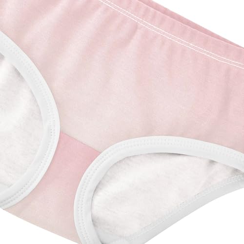 Joisal Toddler Girls Underwear 2t Cotton Panties for Girl Durable Undies Kids Briefs Ombre Pink Floral White Gradient4