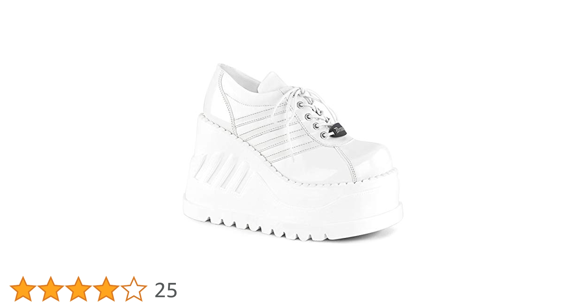demonia デモニア STOMP-08 / White / 厚底スニーカー【 正規品☆DEMONIA（デモニア）＊STOMP-08白＊フェイクレザー切替