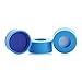 Microliter 11-0054DB-B Snap Cap with Precut PTFE/Silicone Septa, Dark Blue, 11 mm Cap Size (Pack of 2000)