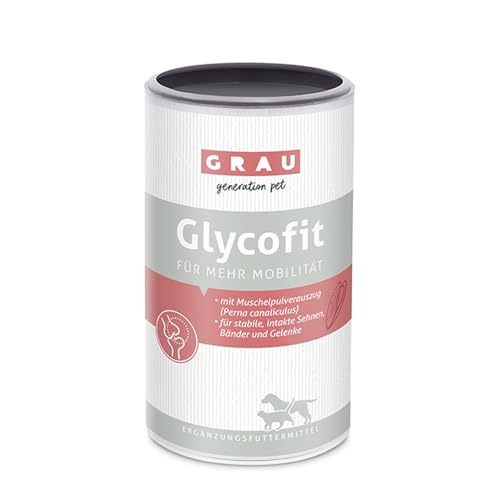 GRAU - das Original - Glycofit, für einen stabilen Bewegungsapparat und mehr Mobilität, 1er Pack (1 x 500 g), Ergänzungsfuttermittel für Hunde