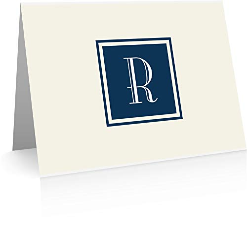 Image of Quni Monogram Stationery Note Cards (24 Foldover Cards and Envelopes) (R)