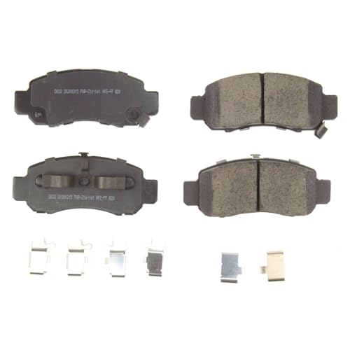 Image of PowerStop Front Brake Pads for Honda Insight 2000-06 - Z17 Ceramic Brake Pads with Installation Hardware, 17-832