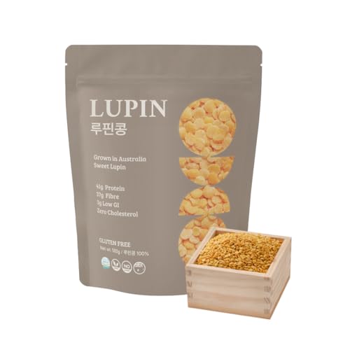 Lupinery Lupin Beans – High Protein, Low Carb, Gluten-Free, Non-GMO – Plant-Based Vegan Flour Alternative – Australian Grown Lupini Bean – 500g, 15 MIN SOAKING ENOUGH