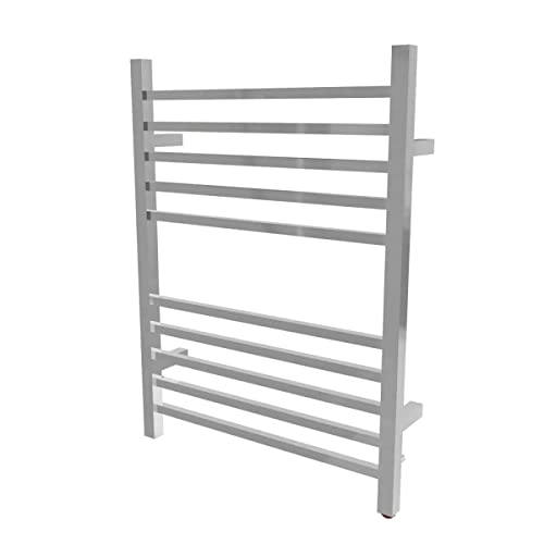 Amba RSWH-P Radiant Square Hardwired + Plug-in Combo 10 Bar Towel Warmer in Polished