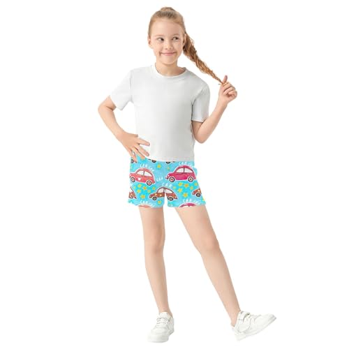 Girls and Athletic Shorts Variety Whimsical Cartoon Cars Youth Summer Comfy Pajama Sleepwear Teens Kids, X-Small2
