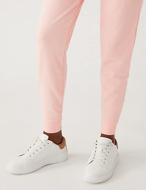 Image of Marks & Spencer Women's Cotton Solid High Rise Regular Fit Jogger
