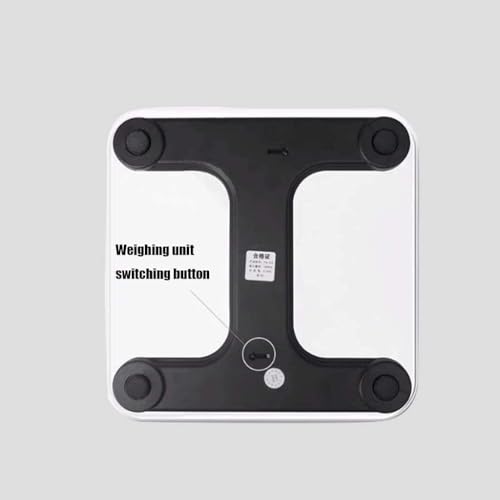 Báscula digital de baño con pantalla LCD azul miniatura 3