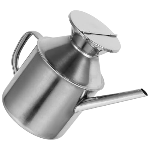 JOINPAYA Recipiente de Aceite de Acero Inoxidable 200 Ml Colador, Dispensador Práctico para Cocina, Aceitera Multifunción para Aceite, Vinagre y Salsa de Soja, Botella para Uso Doméstico