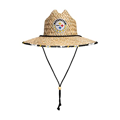 Image of NFL Team Logo Americana Floral Lifeguard Beach Straw Sun Hat