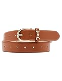 Anne Klein Horsebit Pant Belt, Cognac, M