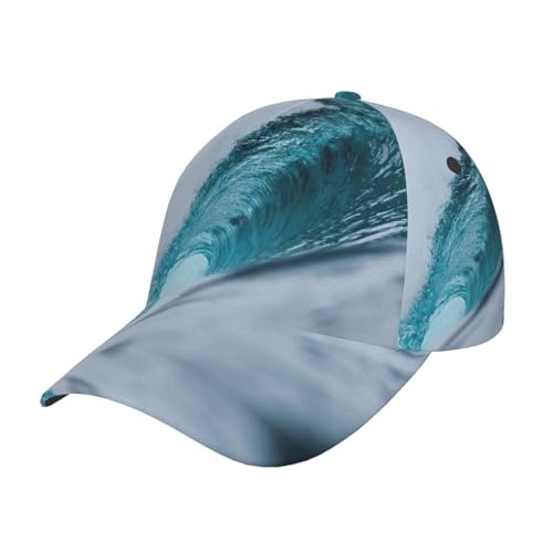Casquette de baseball de surf KoNsev vert océan mixte avec trou queue de cheval