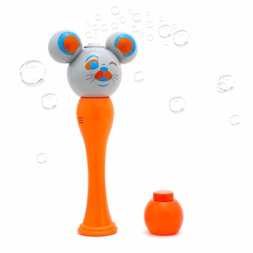 Image of Aditi Toys Cat Face Bubble Machine Toy for Kids, Automatic Bubble Blower with Light, Bubble Blast Includes 100ml Bubble Solution, Outdoor & Indoor Play for Boys Girls, Above 3+ Age (Orange)