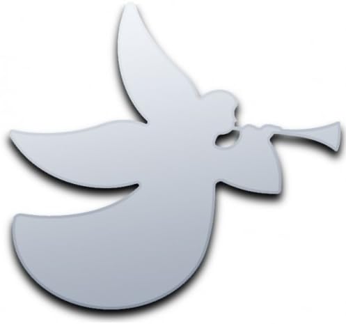 Super Cool Creations Trumpet Calling Angel Mirror - 12cm x 11cm / 4.7in x 4.3in