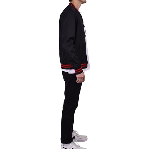 RIFLESSI Men's Slim Fit Lightweight Casual Varsity Bomber Jacket3