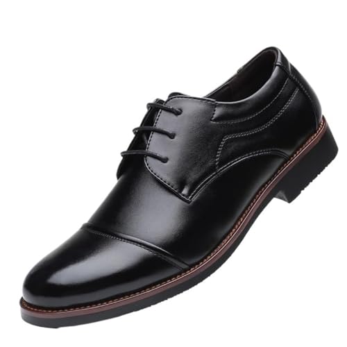 Men's Handmade Genuine Leather Oxford Shoes, Formal Lace-Up Business Dress Shoes