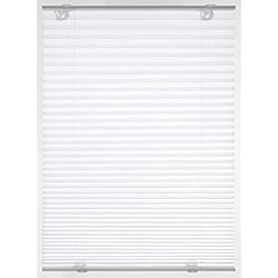 GARDINIA Estor plisado ´´Solo´´ con ventosas, Persiana plegable opaca, Todas las piezas de montaje incluidas, 2 rieles operativos de aluminio, Blanco, 60 x 130 cm (An x Al), 32923.