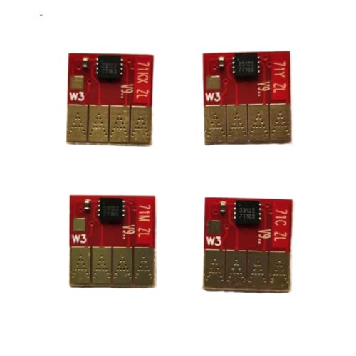 Chips permanentes 711 de 4 colores para plotter Designjet T120 y T520 2