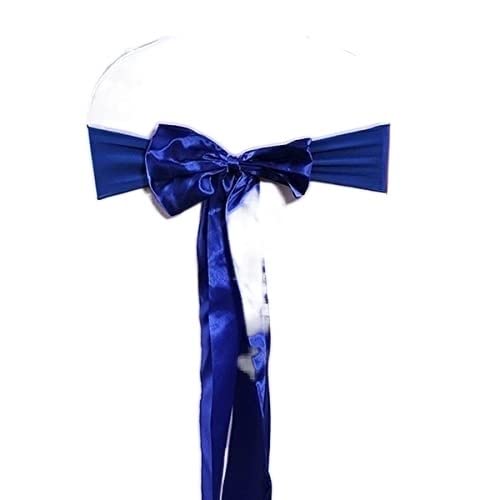 25 szt. dekoracji ślubnych w kształcie kokardy na krzesła, jako dekoracja bankietowa(Royal Blue)