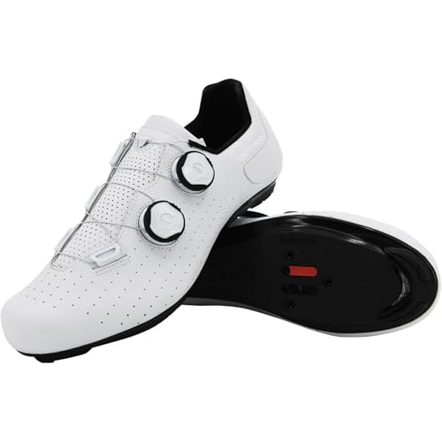 Image of Tommaso Strada Elite Duale SPD & Peloton Shoes for Men—2 in 1 Cycling Shoes—Install Your Own Delta or SPD Cleats for Road Bicylces, Indoor Cycles & Most Mens Bikes—Quicklace Dial—Size 14US—48EU