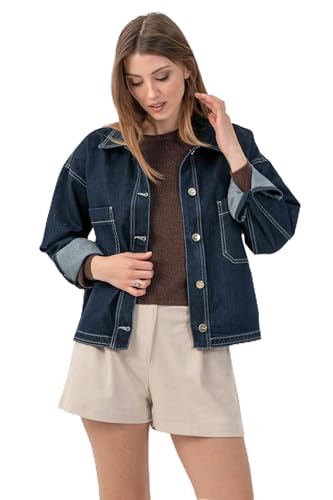 Kocca - Chaqueta vaquera estructurada para mujer, modelo: P26RGB9960ABUN3715