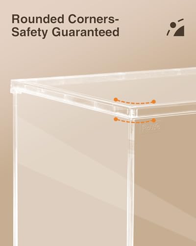 Rowood Display Box,Dustproof Acrylic Display Case for Miniature House Kit,Book Nook,3D Puzzle(11.3x9.3x9.6inch)