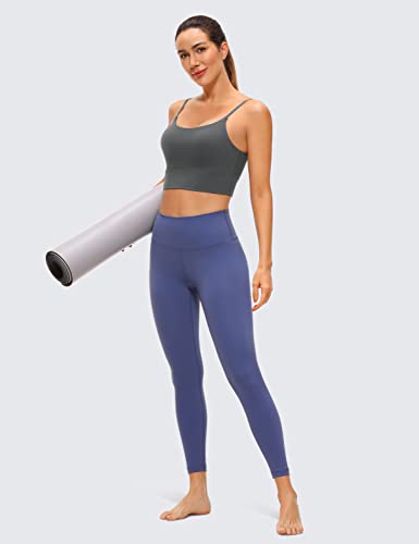 Image of CRZ YOGA V Back Longline Sports Bras | Medium Support, Removable Pads, Yoga, Brushed, Scoop Neck, Spaghetti Straps, for Women