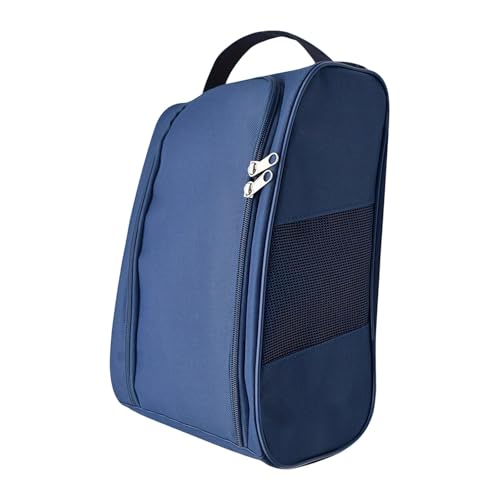 Yiju Golf Shoe Bag Sports Storage Bags Breathable with Ventilation Organizer Carrier for Tennis Camping Bowling Rugby Workouts, Dark Blue