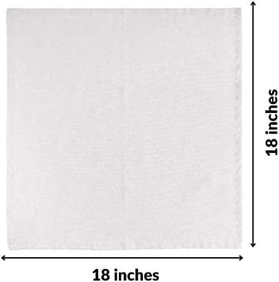 FINGERCRAFT Dinner Cloth Napkins, Cotton Linen Blend 12 Pack Natural Easter Special Premium Quality, Mitered Corners for Every Day Use Napkins are Pre Shrunk and Good Absorbency Ivory