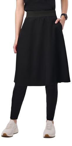 Jennifer 2-Pocket Flared Scrub Skirts for Women - Soft Fabric Skirt Scrubs, Elastic Waistband, Classic Fit