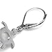 Silvershake Natural Moonstone 925 Sterling Silver Turtle Leverback Dangle Earrings