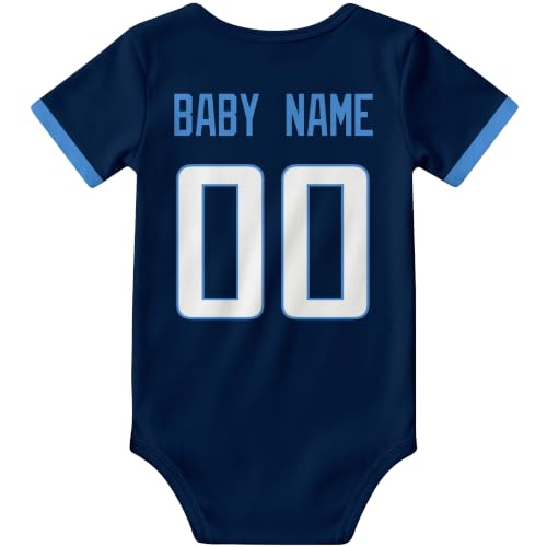Image of KREDE Baby Clothes Custom Name Bodysuit for Baby Boy Gifts | Short Sleeves Bodysuit with Custom Number Name