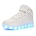 Unisex Kinder LED Schuhe 7 Farbe USB Aufladen LED Leuchtend Outdoor Sportschuhe Low Top Atmungsaktives Ultraleicht Wasserdicht Laufschuhe Gymnastik Turnschuhe Blinken Sneaker Jungen Mädchen