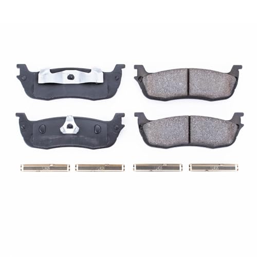 Image of PowerStop Rear Brake Pads for Ford Expedition 1997-02 |F-150 1999-03 |F-150 Heritage 2004 |F-250 1998-99 |Lincoln Blackwood 2002 - Z17 Ceramic Brake Pads with Installation Hardware, 17-711