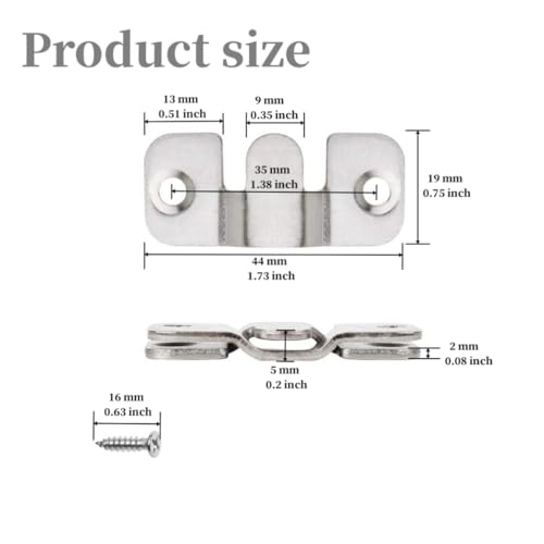 Image of Interlocking Flush Mount Bracket Picture Hanging Hooks Stainless Steel Heavy Duty Photo Frame Hook Large Picture Hanger Buckle Furniture Connector Headboard Wall Mounting Hardware（Silver8 Pairs）